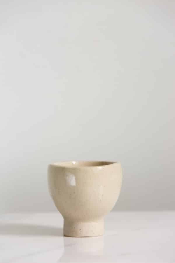 Hand-built White Ceramic Tea/Espresso Cup