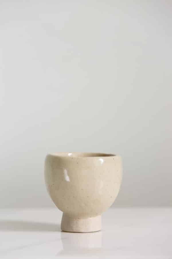 Hand-built White Ceramic Tea/Espresso Cup