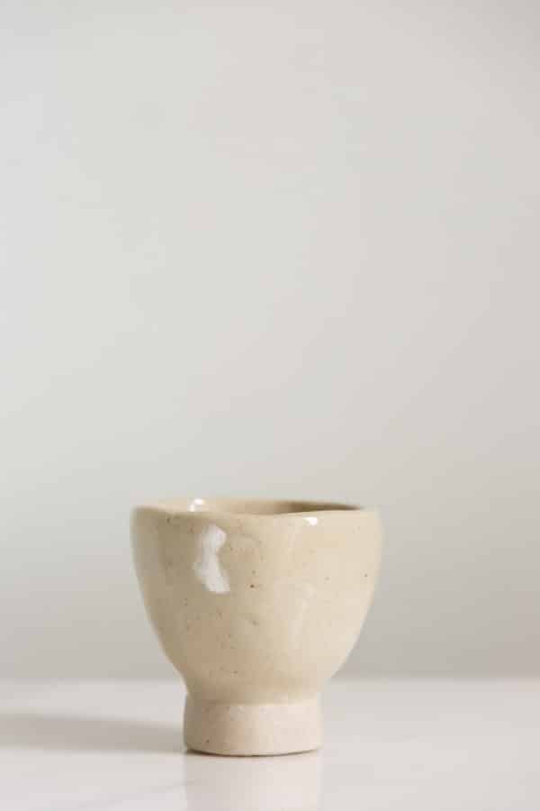 Hand-built White Ceramic Tea/Espresso Cup