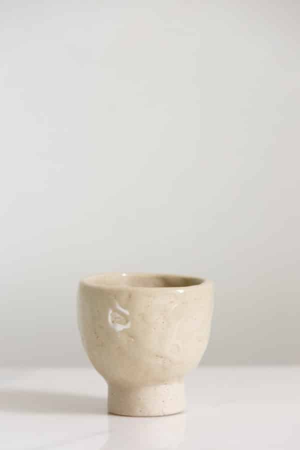 Hand-built White Ceramic Tea/Espresso Cup