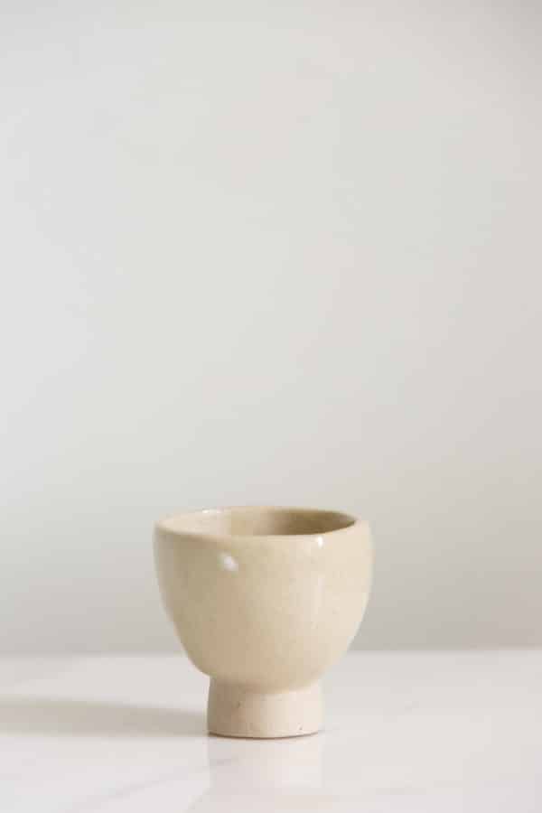 Hand-built White Ceramic Tea/Espresso Cup