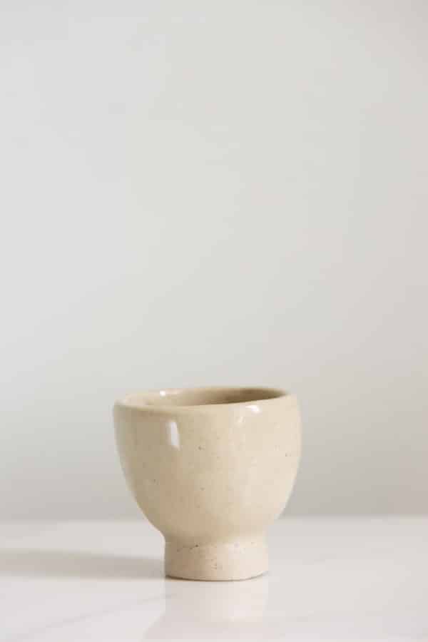 Hand-built White Ceramic Tea/Espresso Cup