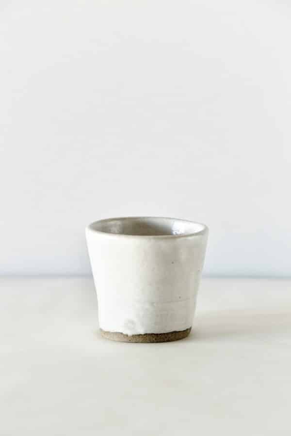 Perfectly Imperfect a Small White Ceramic Cup