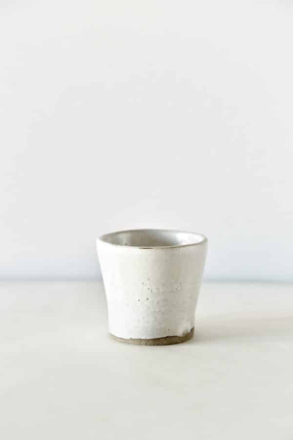 Perfectly Imperfect a Small White Ceramic Cup