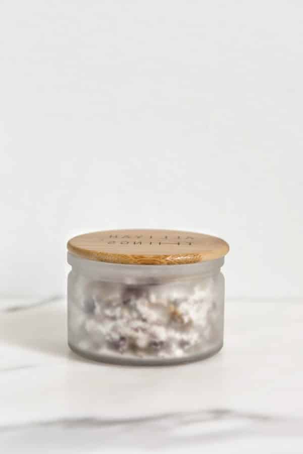 Organic Wildflower Bath Soak in 4 oz Glass Container